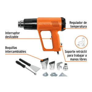 Pistola de Calor Profesional 220 V 1900 W Truper Pro 15734