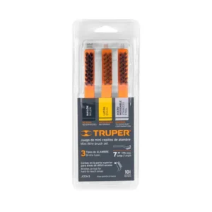 Juego de 3 Minicepillos de Alambre 28 Pinceles Truper 10652