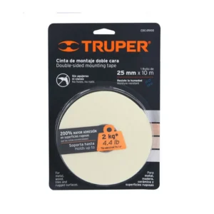 Cinta Doble Cara de 25mm x 10m Truper 11728